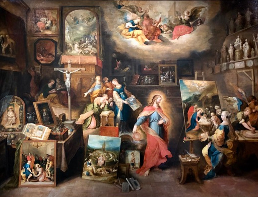 Frans II Francken, Le Christ dans l'atelier, Budapest, Museum of Fine Arts